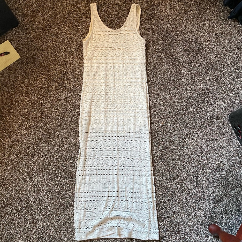 Cream Crochet Dress